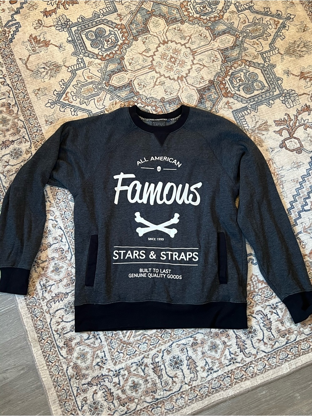 Famous Stars & Straps Men’s Dark Gray Logo Sweatshirt